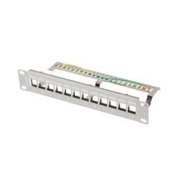 Lanberg PPKS-9212-S PUSTY 12 PORT 1U 10" FTP Szary