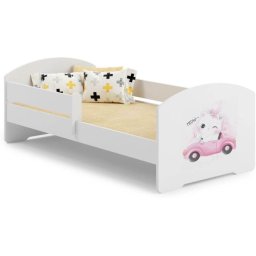 KOBI Łóżko Dziecięce Luk Z Barierką 70x140 Kot