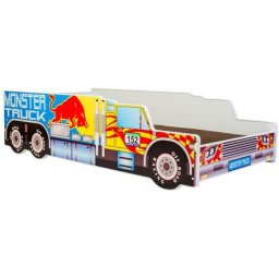 KOBI Łóżko Pojedyncze Monster Truck 80x160 Z Materacem