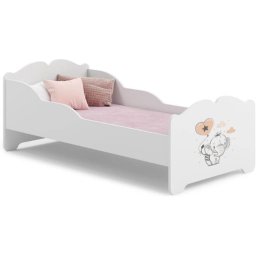 KOBI Łóżko Dziecięce Anna Z Materacem 70x140 Słonik