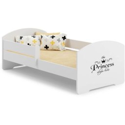 KOBI Łóżko Dziecięce Luk Z Barierką 70x140 Princess