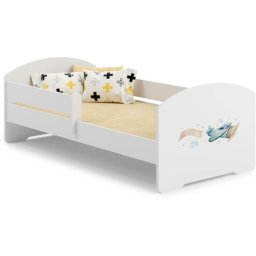 KOBI Łóżko Dziecięce Luk Z Barierką 70x140 Samolot