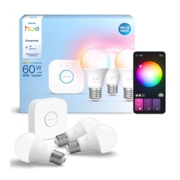 Philips Hue Essential E27 3szt + Bridge