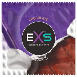 EXS - prezerwatywy czekoladowy smak - lateks czarne 100 sztuk