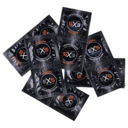 EXS Black - czarne lateksowe prezerwatywy (100 szt.)