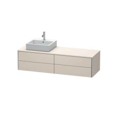Duravit XSquare - Szafka pod umywalkę 160x55x40 cm, 4 szuflady, Taupe Matt XS4914L8383