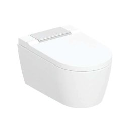Geberit AquaClean - Bidet elektroniczny Sela z ceramiką, wiszący, TurboFlush, SoftClosing, KeraTect, biały/chrom błyszczący 146.220.21.1