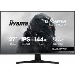 IIYAMA Monitor 27 cali G2741QSU-B1 IPS,QHD,144Hz,1ms,2xUSB Adaptive G-SYNC,HDMI,DP,350cd,