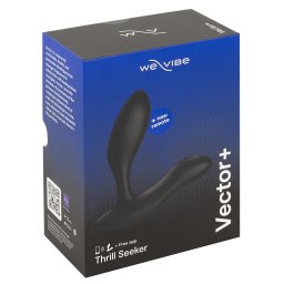 We-Vibe Vector+ - wibrujący korek analny zdalnie sterowany - silikon czarny