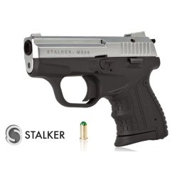 Pistolet hukowy alarmowo sygnałowy STALKER M906 BAS kal. .22 Long Blank do 6 mm chrom połysk