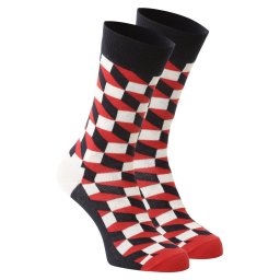 Happy Socks skarpety z drobnej dzianiny Kobiety,Mężczyźni Bawełna wielokolorowy|czerwony|niebieski, 41-46