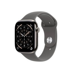 Apple Watch Series 11 GPS + Cellular 42mm Tytan Naturalny Pasek sportowy Górska szarość S/M