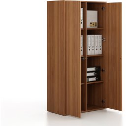 B2B Partner Szafka biurowa FRAME, 2x drzwi, 872 x 450 x 1735 mm, PUSH-lock, orzech