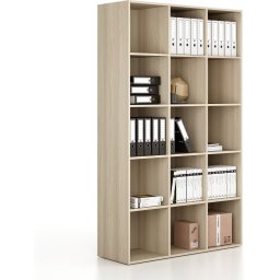 B2B Partner Regał FRAME, wysoki, 3 kolumny, 2162 x 1299 x 450 mm, dąb naturalny