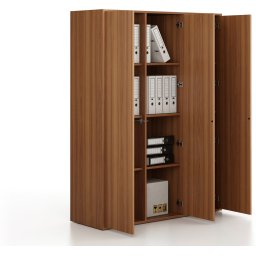 B2B Partner Szafka biurowa FRAME, 3x drzwi, 1299 x 450 x 1735 mm, PUSH-lock, orzech