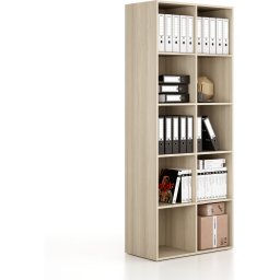 B2B Partner Regał FRAME, wysoki, 2 kolumny, 2162 x 872 x 450 mm, dąb naturalny