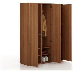 B2B Partner Szafka FRAME, 3 przedziały, 1299 x 450 x 1735 mm, PUSH-lock, orzech