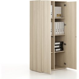 B2B Partner Szafka biurowa FRAME, 2x drzwi, 872 x 450 x 1735 mm, PUSH-lock, dąb naturalny