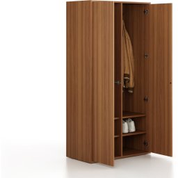 B2B Partner Szafka FRAME, 2 przedziały, 872 x 450 x 1735 mm, PUSH-lock, orzech