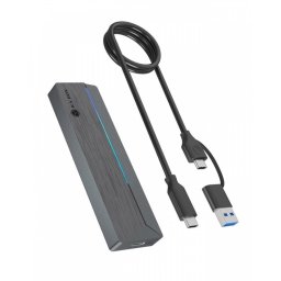 IcyBox Obudowa dysku IB-1826MCL-CU31 M.2 NVMe i SATA obudowa, RGB lighting, USB 3.2 Gen 2, 10 Gbps