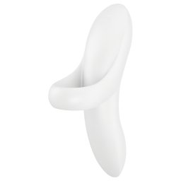 Satisfyer Bold Lover - wibrator na palec - akumulator wodoodporny - biały