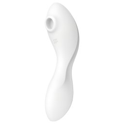 Satisfyer Curvy Trinity 5+ - wibrator 2w1 z aplikacją - biały