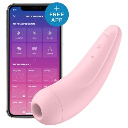 Satisfyer Curvy 2+ - stymulator łechtaczki fale powietrzne - różowy