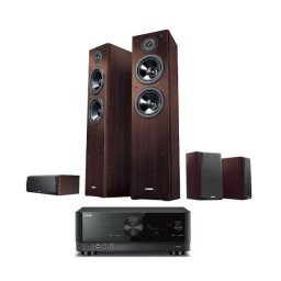 Yamaha MusicCast RX-V4A Czarny, NS-F51/NS-P51 Orzech