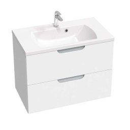 Ravak Classic II - Szafka pod umywalkę 79x45x58 cm, 2 szuflady, biały połysk/szary X000001481