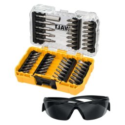 DeWALT - 47-częściowy zestaw bitów, okulary robocze DT70703