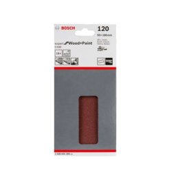 Bosch Akcesoria - Papier ścierny P120, 93x186 mm, 10 szt. 2608605306