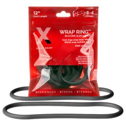 Perfect Fit Slim Wrap 12 - cienki pierścień na penisa - czarny (30 cm)
