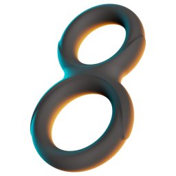 Erecto - podwójny pierścień na penisa - czarny