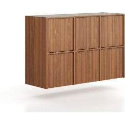 B2B Partner Nadstawka do szaf FRAME, 6x drzwi, 1299 x 450 x 854 mm, PUSH-lock, orzech