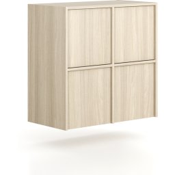 B2B Partner Nadstawka do szaf FRAME, 4x drzwi, 872 x 450 x 854 mm, PUSH-lock, dąb naturalny