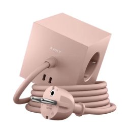 Avolt 3 gniazda 2x USB-C 1,8m Różowy