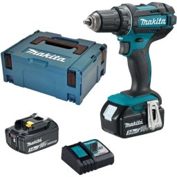 Makita Narzędzia - Wiertarko-wkrętarka akumulatorowa 18 V, 2x akumulator 3,0 Ah LXT, ładowarka DDF482RFJ