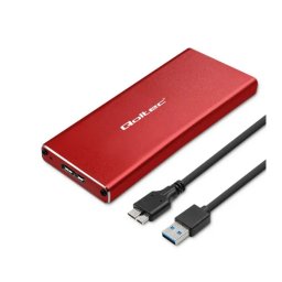 Qoltec 51831 M.2 SSD SATA NGFF USB 3.0 Super speed 5Gb/s Czerwony