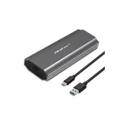 Qoltec 52271 M.2 SSD SATA NVMe USB-C Szary