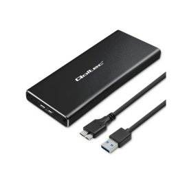Qoltec 51854 M.2 SSD SATA NGFF USB 3.0 Super speed 5Gb/s Czarny
