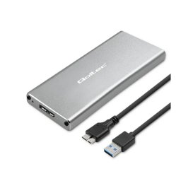 Qoltec 51833 M.2 SSD SATA NGFF USB 3.0 Super speed 5Gb/s Srebrny