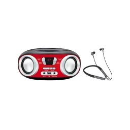 Manta MM9210BT CHILLI Bluetooth Czarno-czerwony + Słuchawki MNH02