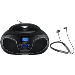 Manta BBX007 BOOMBOX Bluetooth Czarny + Słuchawki MNH02