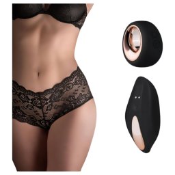 Pantyrebel - bezprzewodowe, akumulatorowe wibrujące francuskie majtki (czarne, S-L)