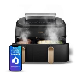 Philips Ovi Ultra Dual Basket NA552/00 2750W 9l Aplikacja mobilna Gotowanie na parze