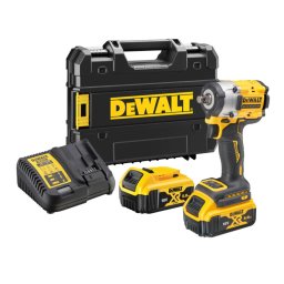 DeWALT Narzędzia - 18V AKU klucz udarowy, 2x akumulator, 5,0 Ah XR, ładowarka DCF921P2T