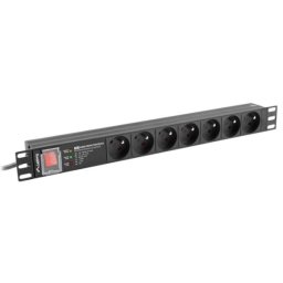 Lanberg RACK PDU 1U 16A 7x230V 2m Czarny