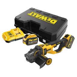 DeWALT Narzędzia - Szlifierka kątowa akumulatorowa 54 V 230 mm, 2x akumulator 9,0 Ah FLEXVOLT, ładowarka DCG460X2