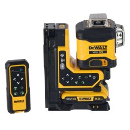 DeWALT Akcesoria - Akumulatorowy laser krzyżowy 18 V, zasięg 100 m, 1x akumulator 2,0 Ah XR, ładowarka DCLE34035D1