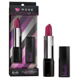 Blush Lipstick Rosé - wibrator w formie szminki (czarno-różowy)